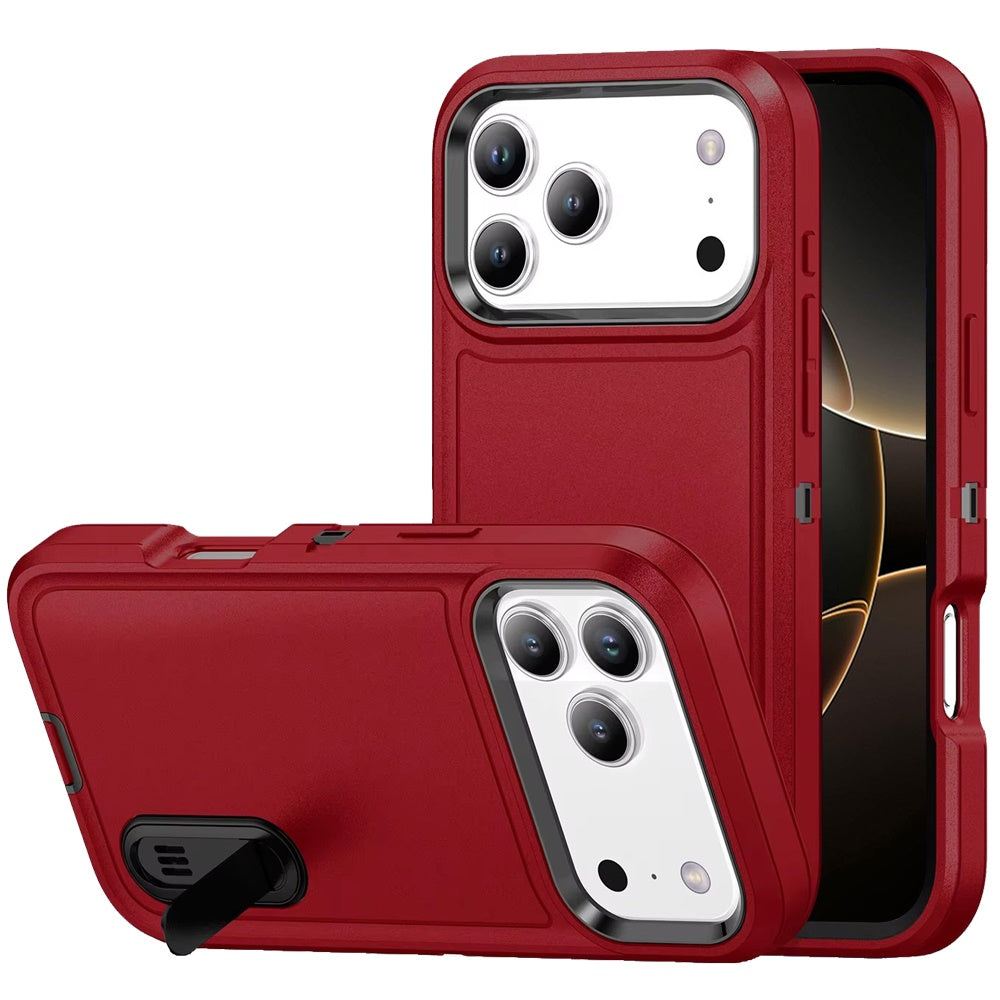 iPhone 17 Pro Max Hybrid Case – Black/Red - iPhone17accs