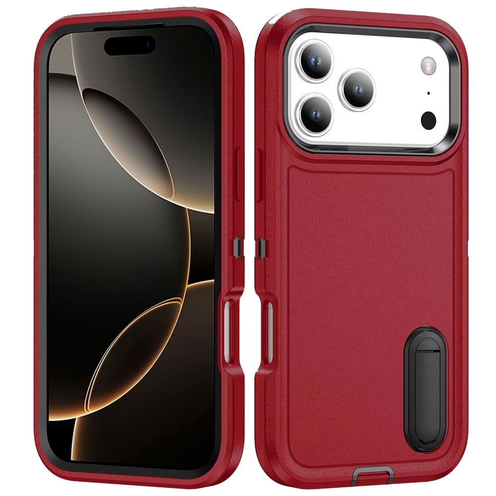iPhone 17 Pro Max Hybrid Case – Black/Red - iPhone17accs