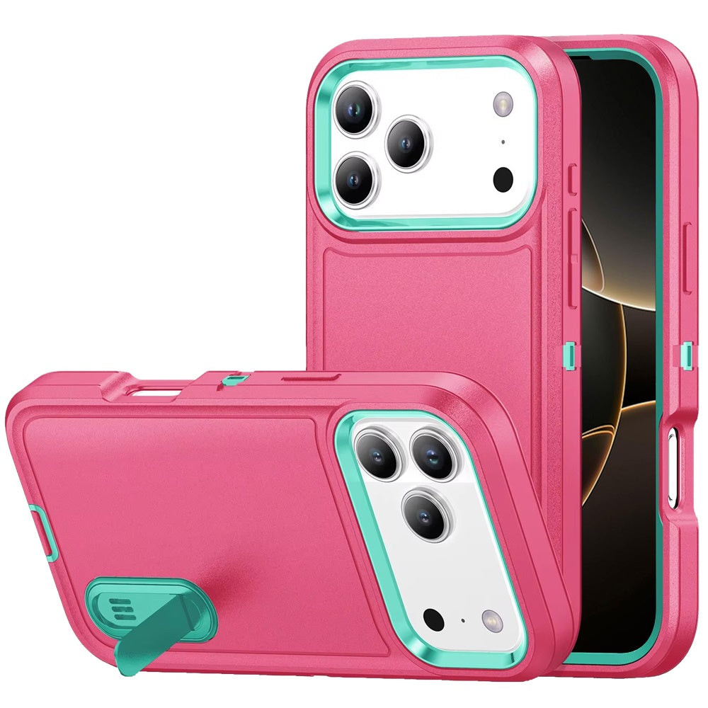 iPhone 17 Pro Max Hybrid Case – Teal/Hot Pink - iPhone17accs