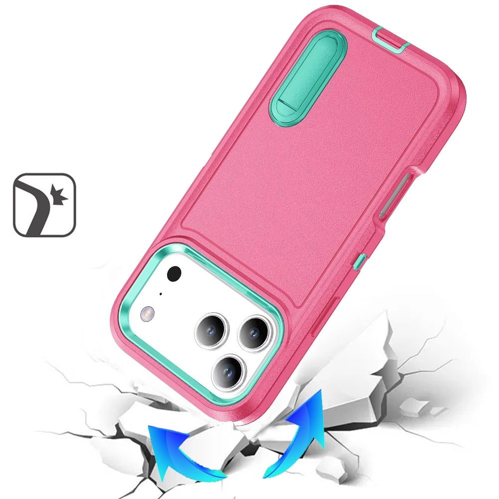 iPhone 17 Pro Max Hybrid Case – Teal/Hot Pink - iPhone17accs
