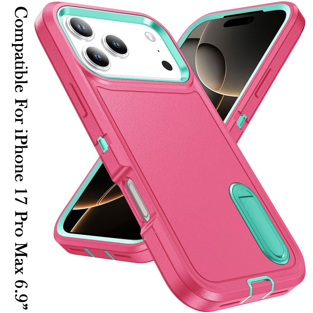 iPhone 17 Pro Max Hybrid Case – Teal/Hot Pink - iPhone17accs