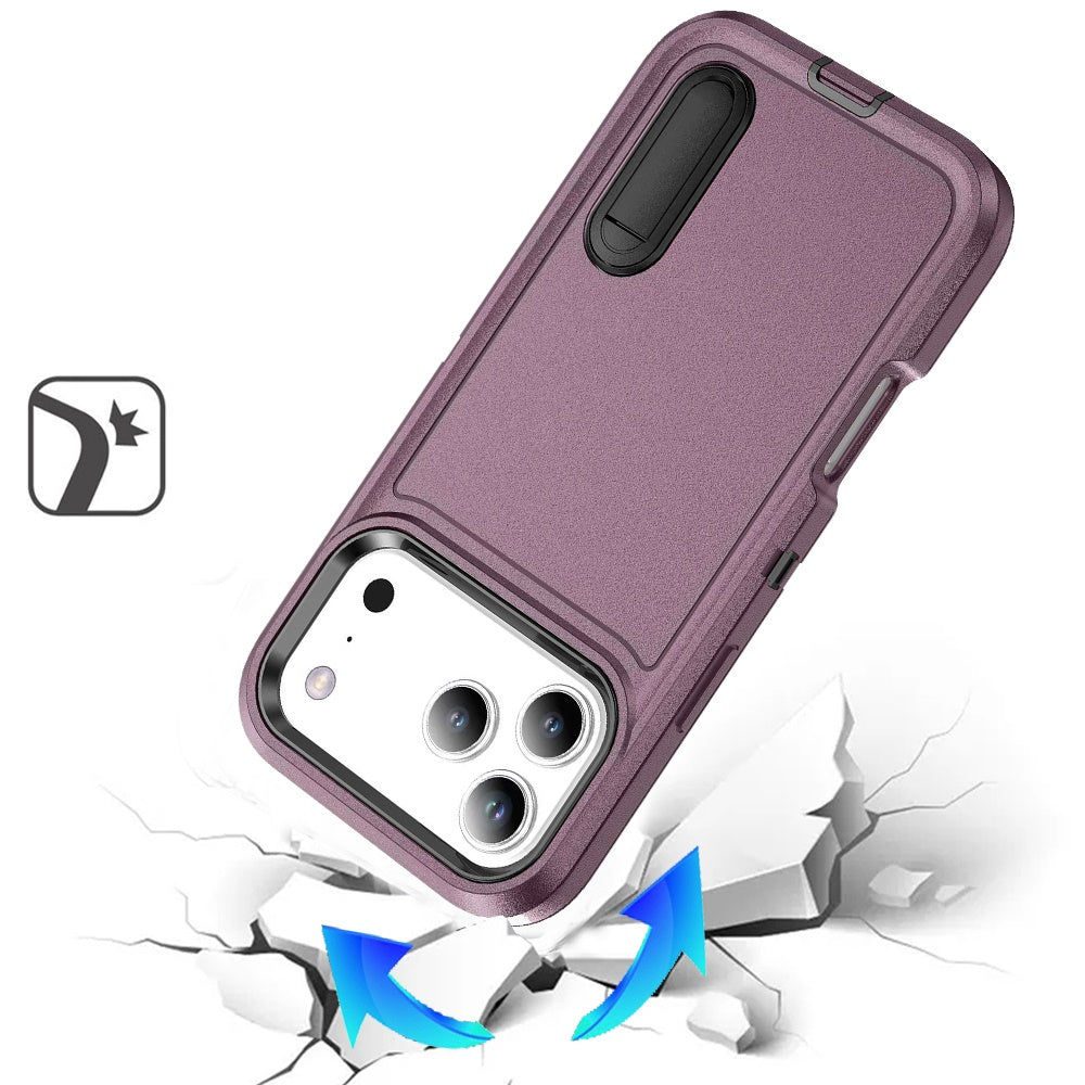 iPhone 17 Pro Hybrid Case – Burgundy/Black - iPhone17accs