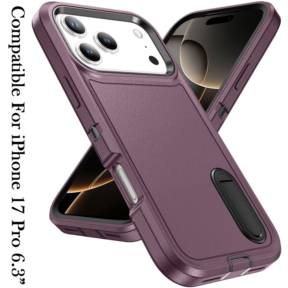 iPhone 17 Pro Hybrid Case – Burgundy/Black - iPhone17accs