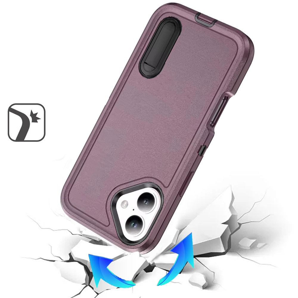 iPhone 17 Hybrid Case – Burgundy/Black - iPhone17accs