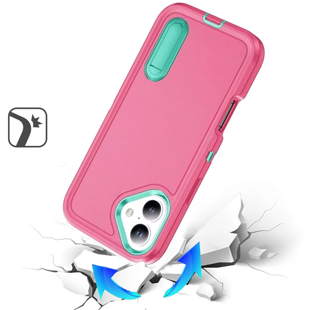 iPhone 17 Hybrid Case – Teal/Hot Pink - iPhone17accs