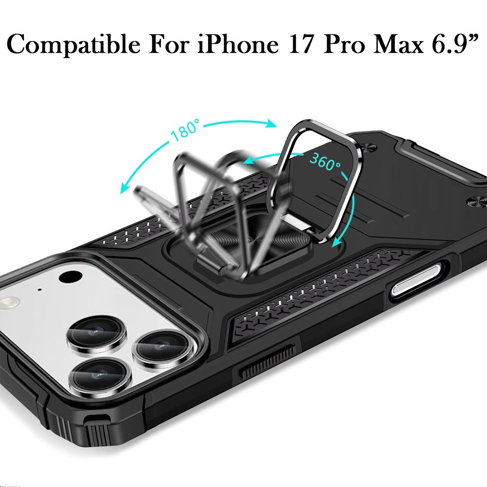 iPhone 17 Pro Max Magnetic Circle Case – Black - iPhone17accs
