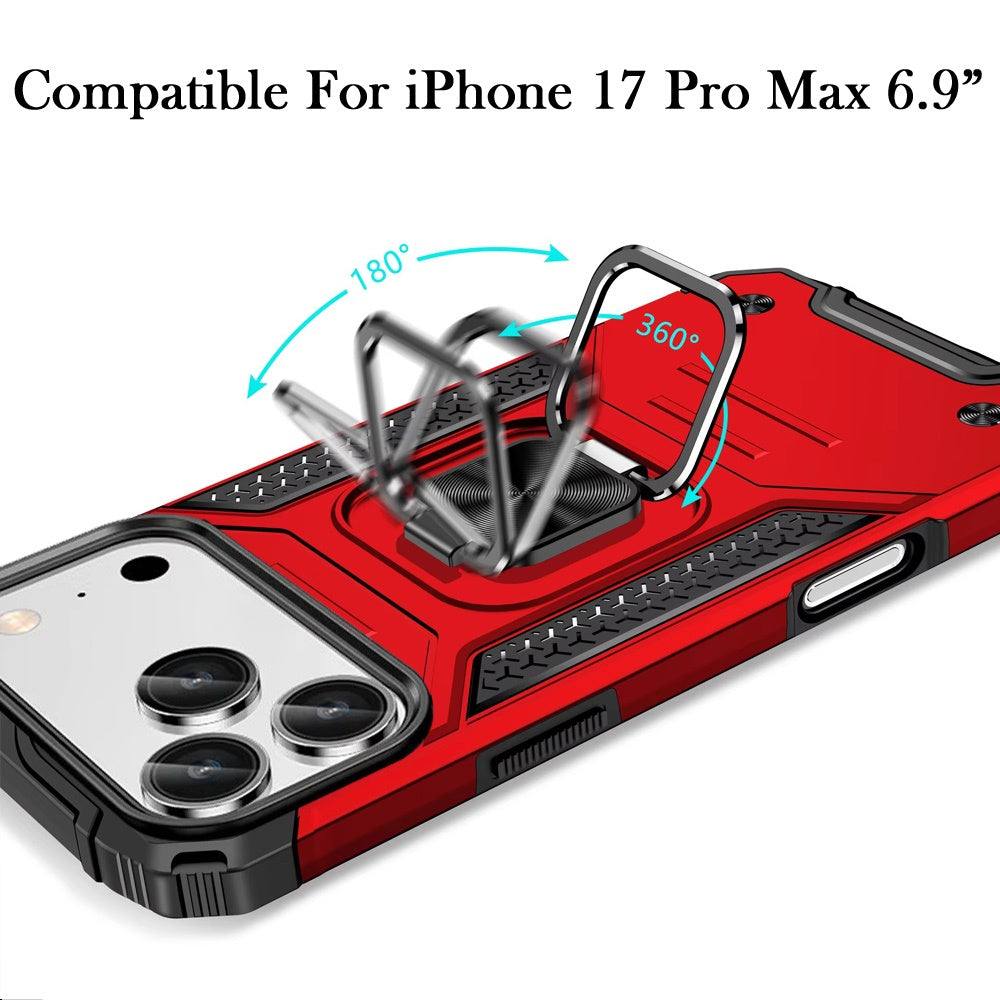 iPhone 17 Pro Max Magnetic Circle Case – Red - iPhone17accs