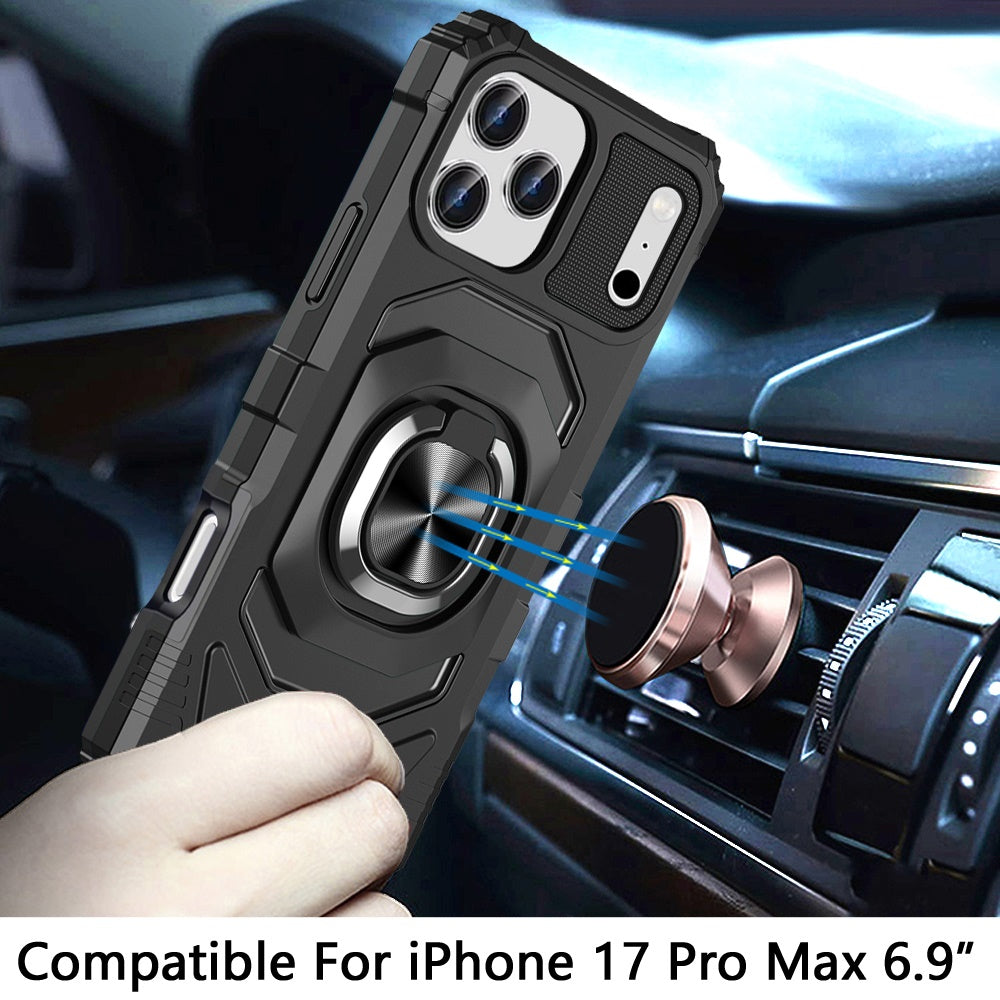 iPhone 17 Pro Max Magnetic Circle Case – Black - iPhone17accs