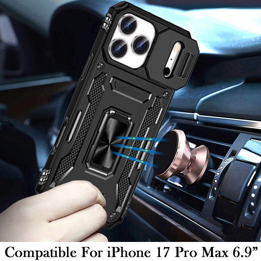 iPhone 17 Pro Max Magnetic Circle Case – Black - iPhone17accs