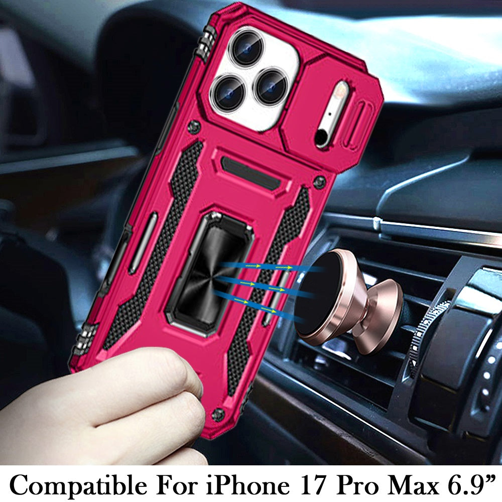 iPhone 17 Pro Max Magnetic Circle Case – Hot Pink - iPhone17accs